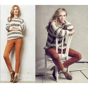 Pilcro and the Letterpress Anthro Picardy Jodhpur Velvet Trim Riding Pants Sz. 8